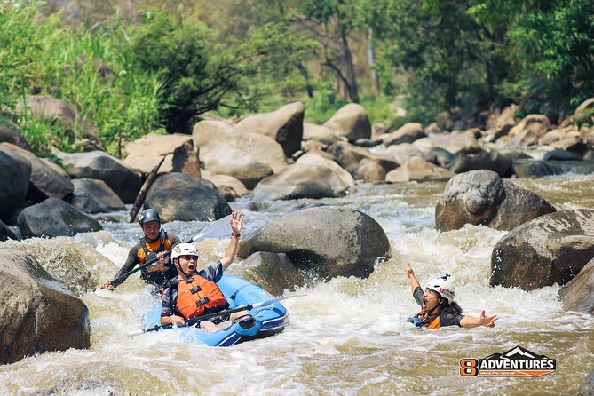 10KM Inflatable Kayaking Adventure - Rapids with training wheels: safety support on a whitewater day