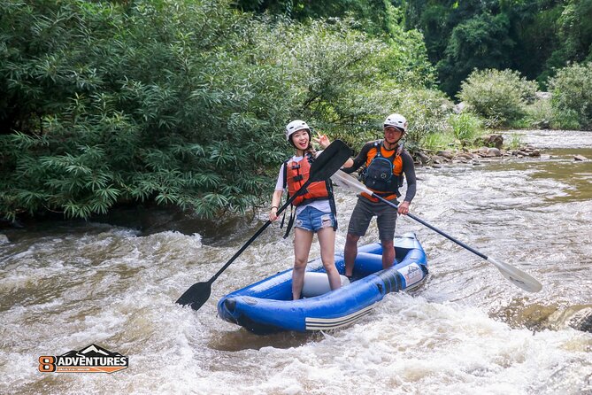 10KM Inflatable Kayaking and 3HR Trekking Adventure - The 3.2 km Waterfall Trek: Jungle Footsteps and a Swim at the 10-meter Drop