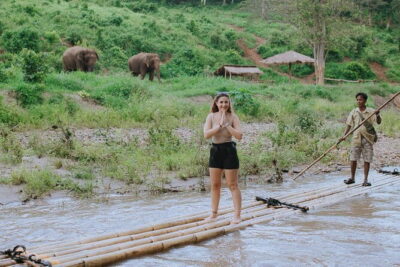 Chiang Mai 4 in 1 : 2 days - 1 Nights. Elephants Camp + Adventure - Day 1 by the Waterfall: Your Overnight Setup and First Camp Hours