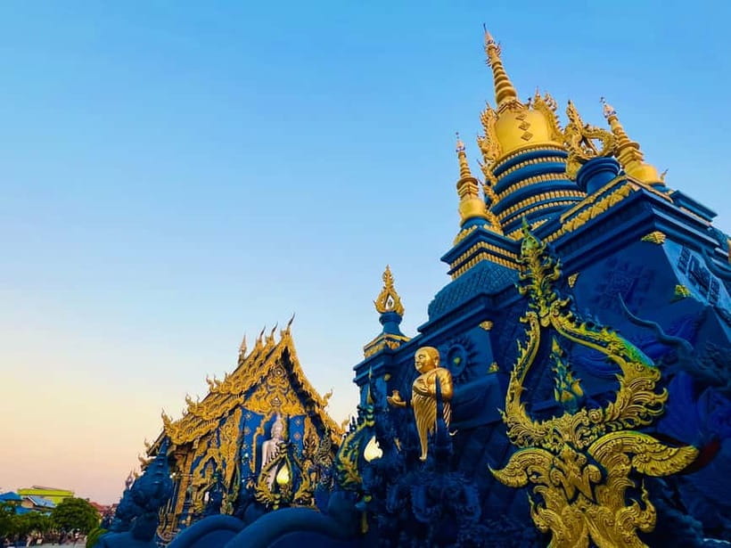 Chiang Mai: Chiang Rai Highlights in One Day - Wat Rong Suea Ten Blue Temple: a calm interior after the big visuals