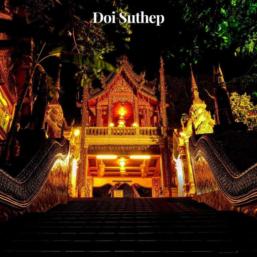 Chiang Mai: Doi Suthep & Wat Umong OR Wat Pha Lat Night Tour - Golden Doi Suthep After Dark: the night-view part you’ll remember