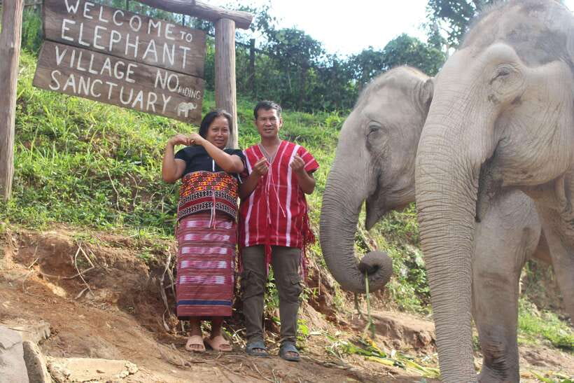 CHIANG MAI ELEPHANT VILLAGE SANCTUARY JUNGLE ADVENTURE - Dok Ko Ki Karen village: culture and calm before the elephant moment