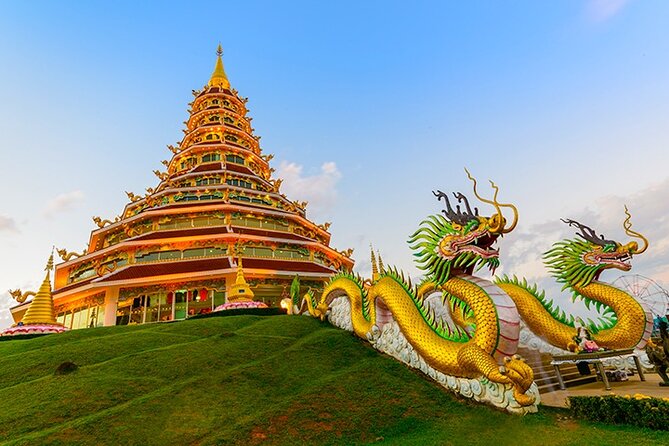 Chiang Rai Temples Private Tour from Chiang Mai - All Inclusive - Wat Rong Seur Ten (Blue Temple): color, gold, and modern-style interiors