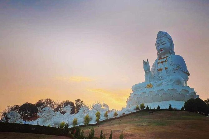 Full-Day Chiang Rai Temples Tour from Chiang Mai with Hot Spring - Wat Huay Pla Kang Big Buddha and Guan Yin: the view stop you’ll remember