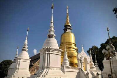 Half Day tour Suan Dok Temple, Umong temple & Doi Suthep Temple - Wat Suan Dok: a late-14th-century temple with relics and whitewashed mausoleums