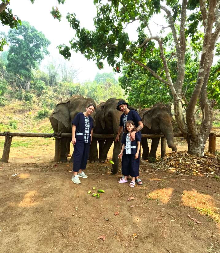 Half-day with CHIANGMAI ELEPHANT CARE program (12pm-6pm.) - Camp Arrival: Uniforms, Briefing, and a Home-Cooked Lunch
