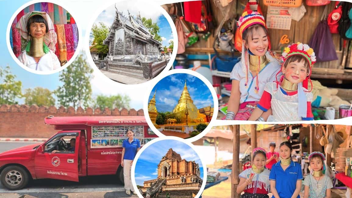 Long Neck Village, Silver Temple & Chiang Mai Top Sites - Red Songthaew Pickup: Where You Meet and How You’ll Ride